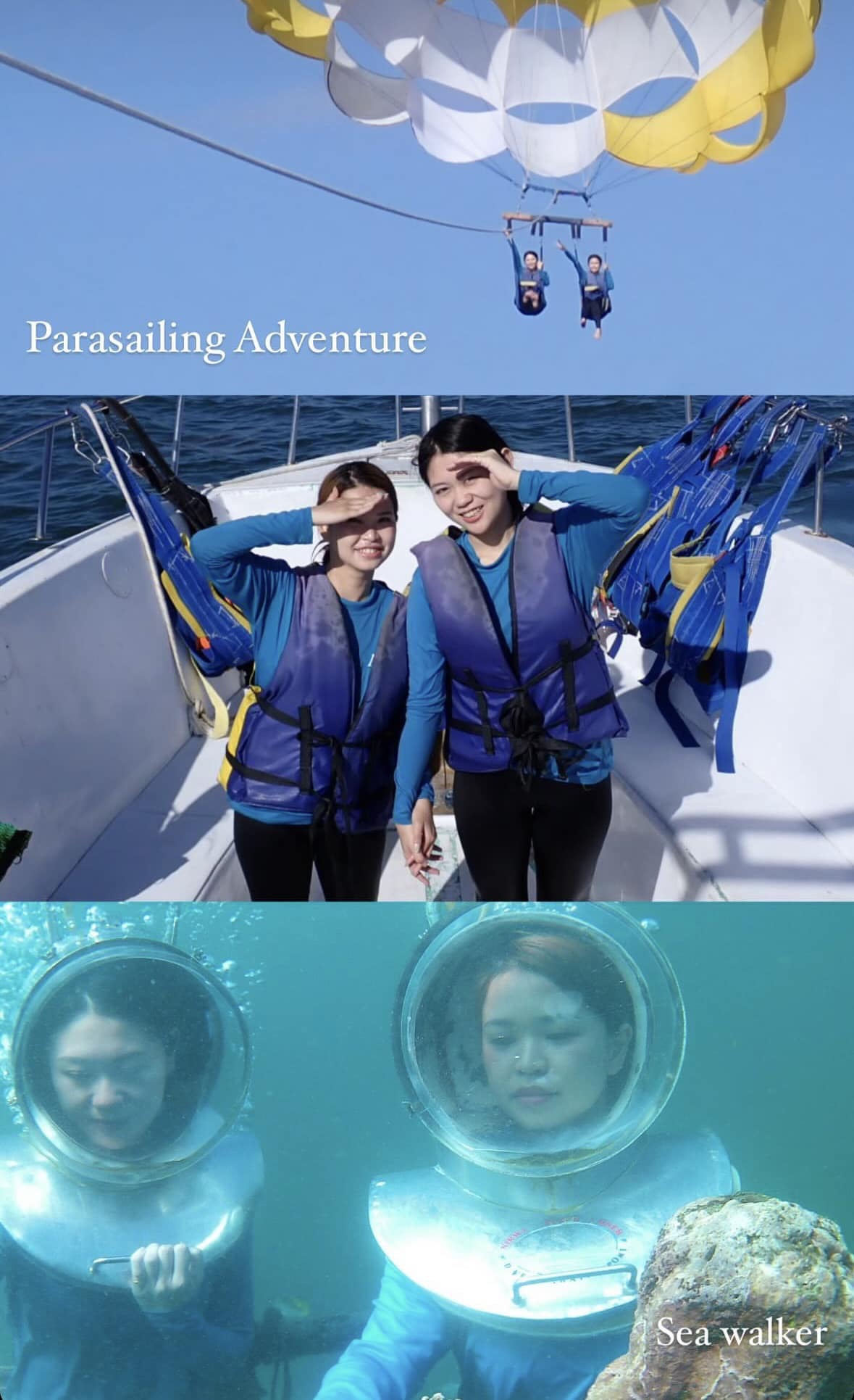 海底漫步不推薦！（楊方瑜提供）