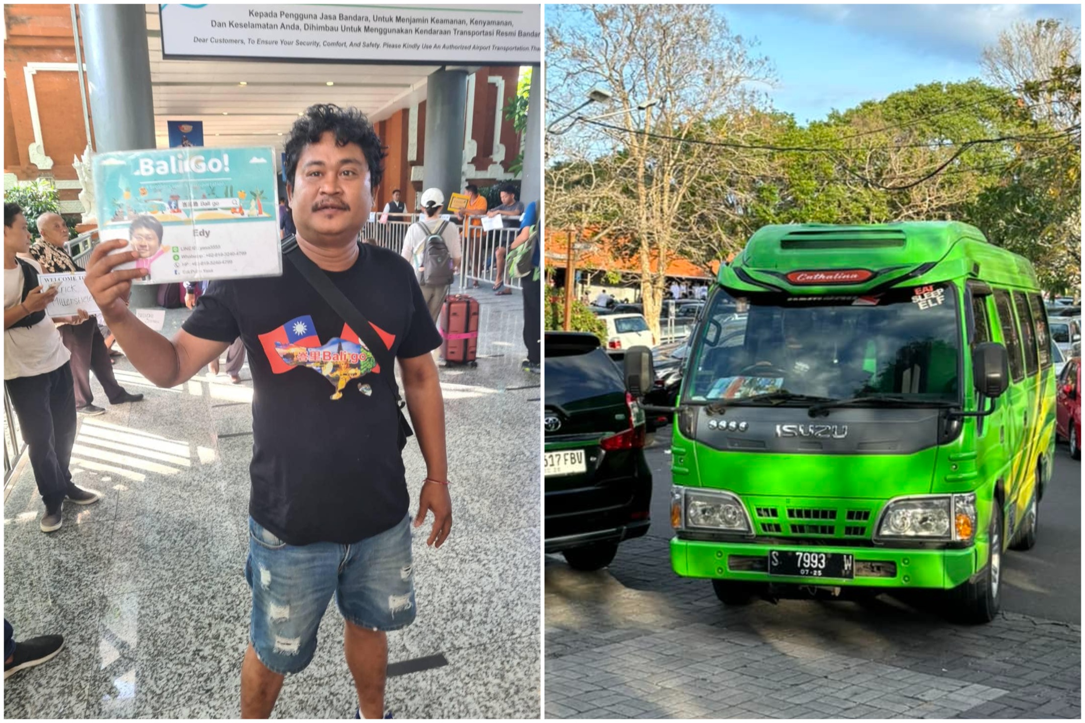 Edy司機、我們這幾天搭乘的小巴（Fish Lee提供）