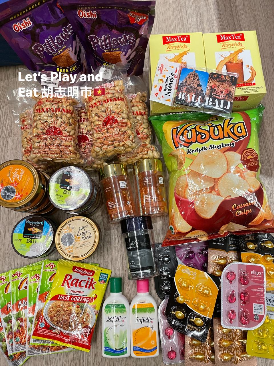 「Let's Play and Eat 胡志明市」購入的自用、伴手禮