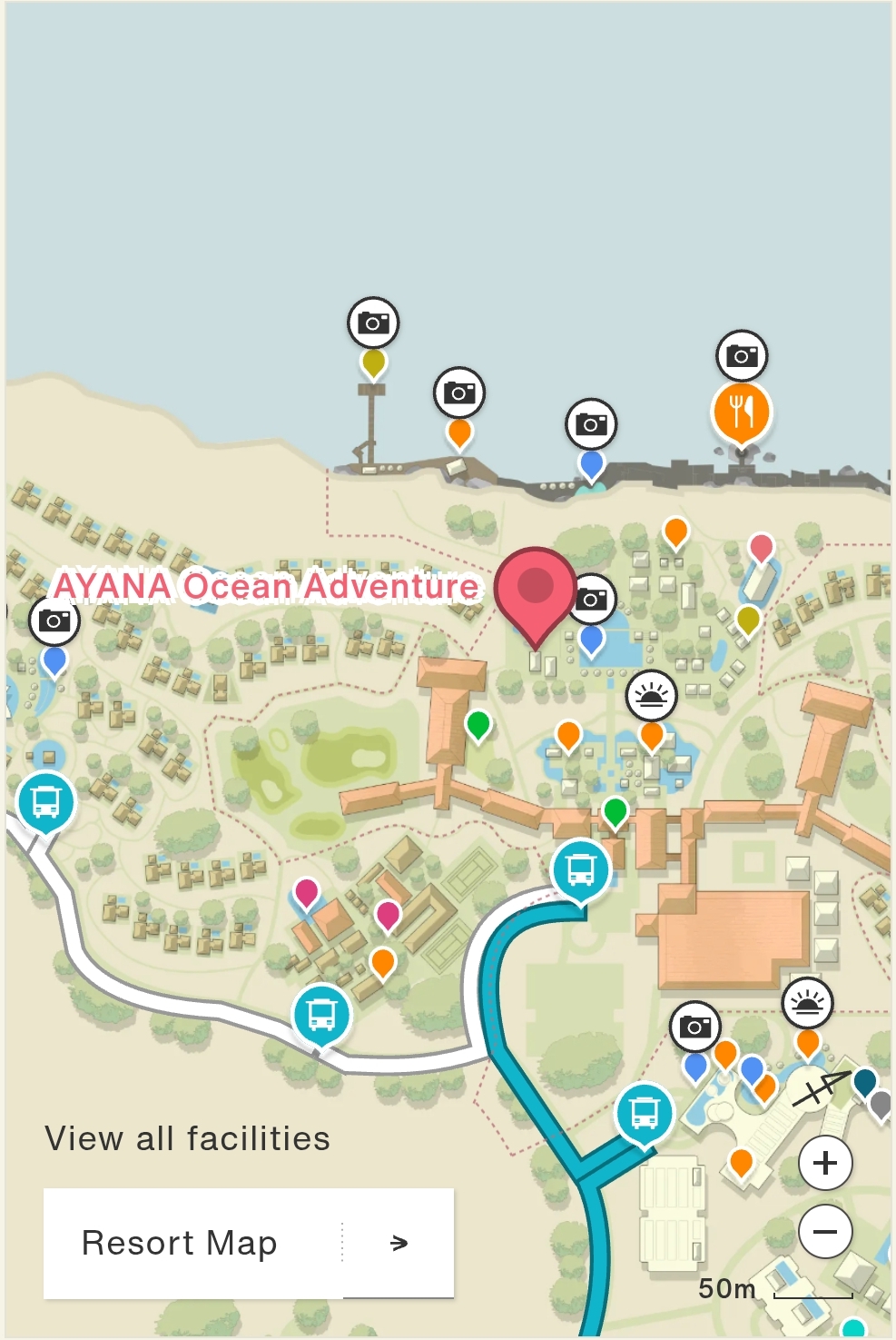 位置在Ayana Resort主泳池面向大海的左手邊