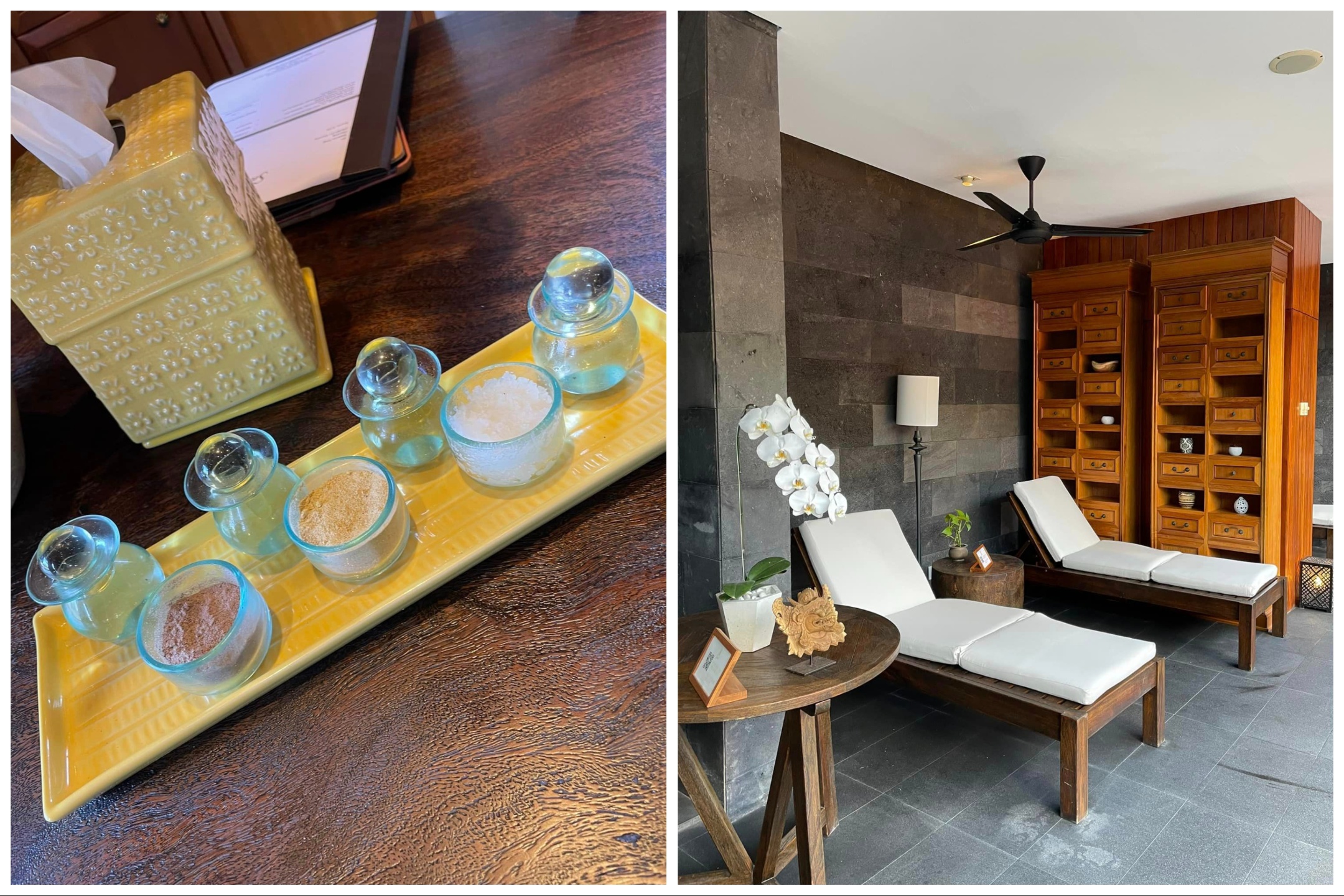 圖左：SAVA Spa / 圖右：SPA 結束小小休息區。Angel Wu提供