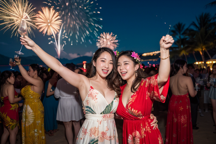 跨年倒數是每年元旦的高潮！在峇里島也有很多地方舉辦倒數派對喔！