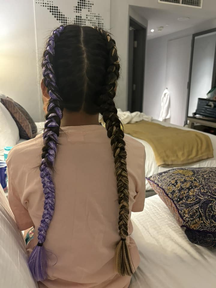 綁兩隻辮子這種大概半小時左右（Fish Lee提供）