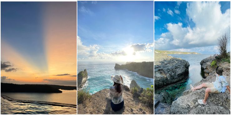 左：AMARTA Penida 中：Angel's Billabong 右：Broken beach with sea view